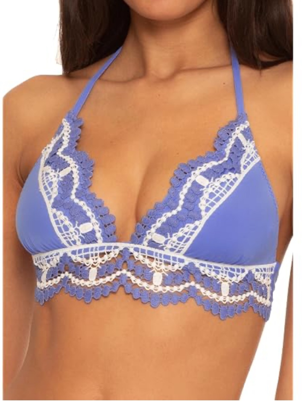 Becca Standard Delilah Crochet Halter Bikini top